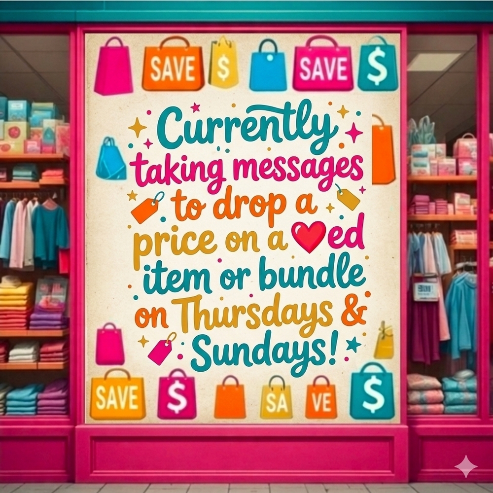 Msg TODAY for Dropped Prices & Get $4.99 Shipping on Closet Clear Out Days - Picture 5 of 6